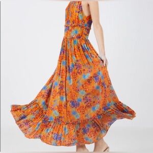 Floral Orange Maxi Dress